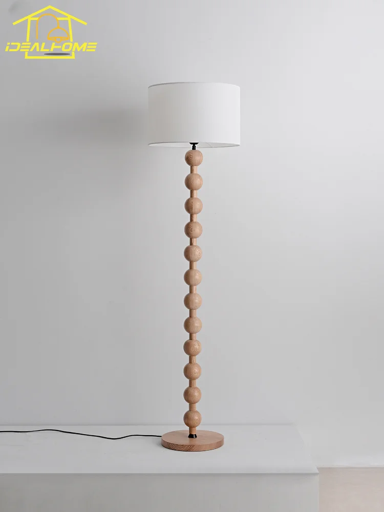 Китайская классическая Напольная Лампа Wabi-sabi из цельной древесины дизайнерская