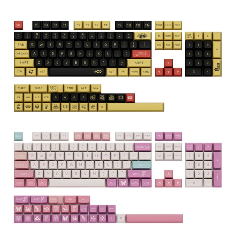 

134 Keycaps PBT Dye-Sublimated Keycap Mechanical Keyboard XDA Profile Keycap for 61/63/64/68/82/84/87/96/98/100/104/108