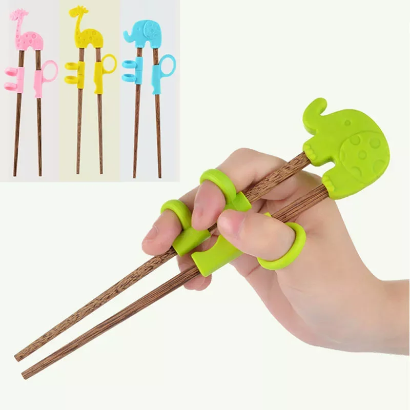 

2023NEW Pair Wooden Beginner Chopsticks Baby Tab Chopsticks Learning Training Chopsticks Kids Training Helper Portable Kitchen t