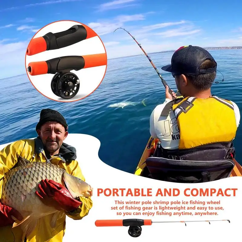 Комбинированная удочка для зимней удочки 20 8 дюйма ледяная с твердым