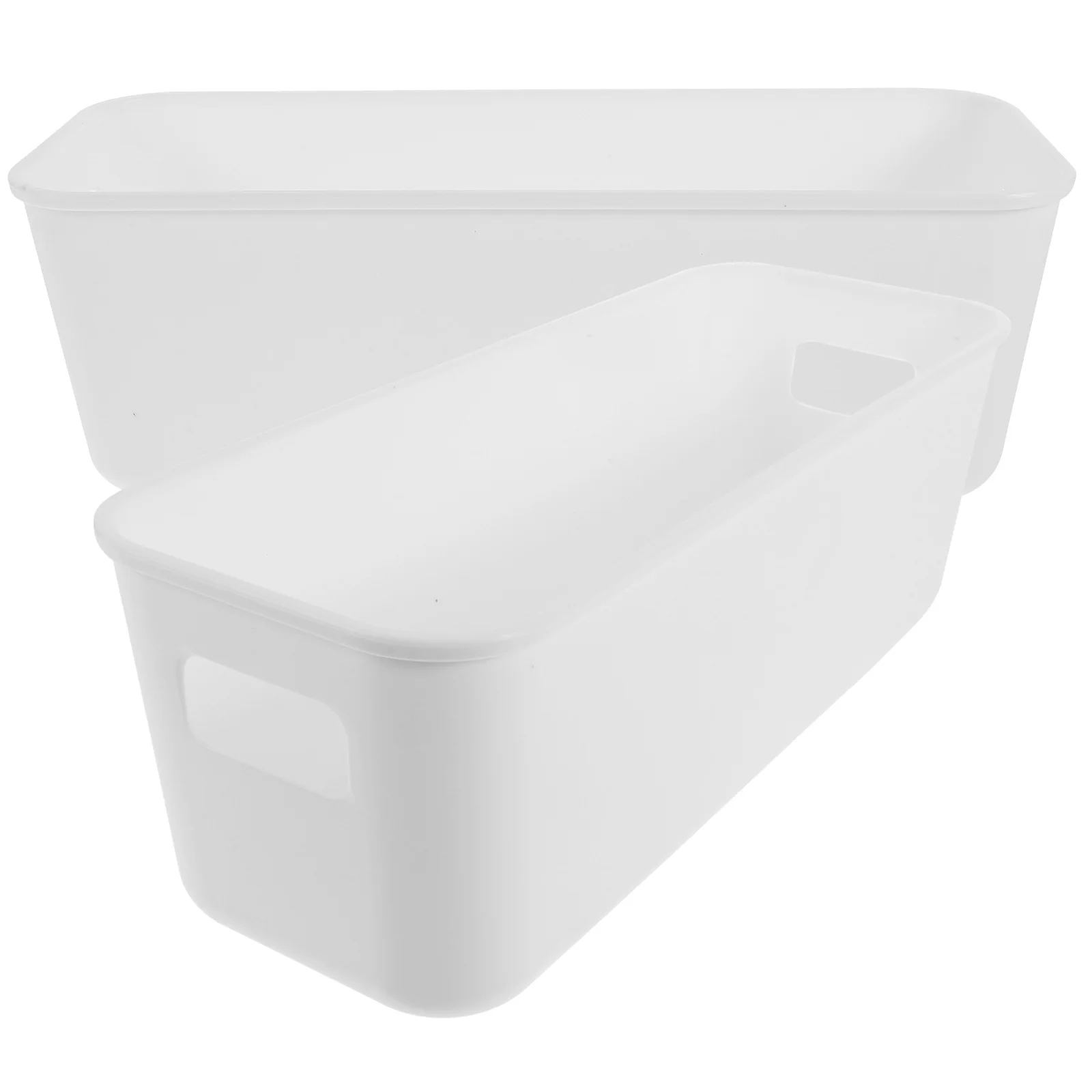 

2pcs Practical Versatile Portable Premium Desk Organizer Box Plastic Organizing Box Storage Box Home for Office Home