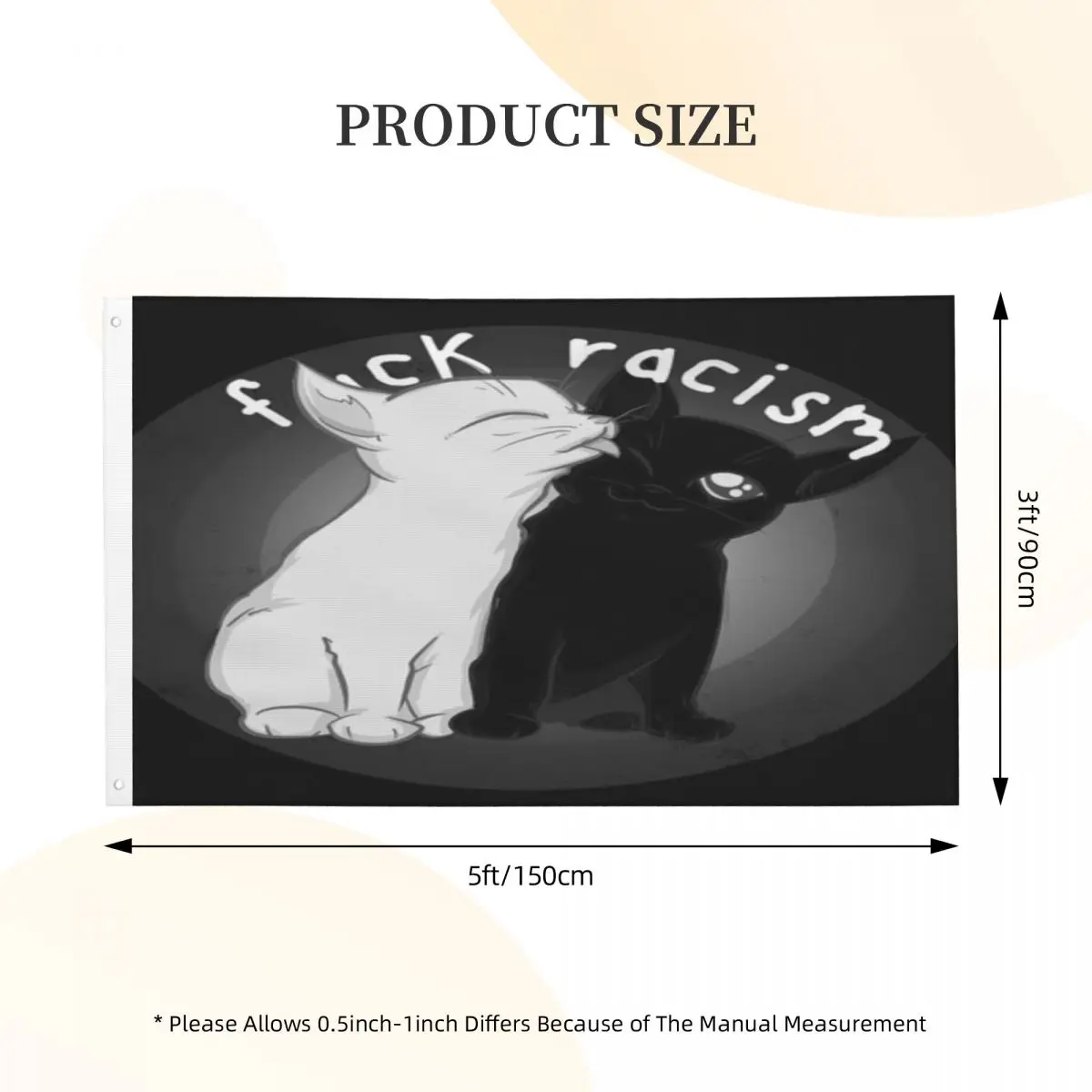 

F Racism Ludwig Van Bacon Duplex Print One Flag For Decoration