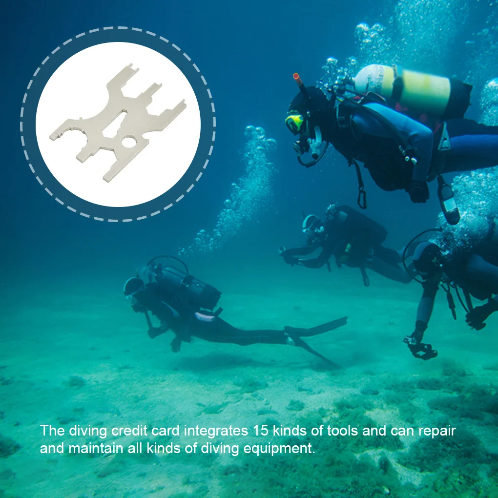 

Многофункциональный инструмент для дайвинга, Отвертка из нержавеющей стали для кредитных карт, аксессуары для оборудования