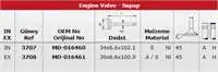 

GUNES 3707-3708 VALVE KIT EXCEL 1,3-1,5 1990-1994 - LANCER 1,5 1990 -(8 VALVE) (IN 4 / EX 4) KAMPANYALI (.)