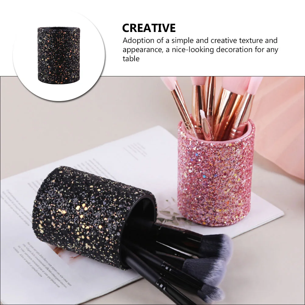 Яркий держатель для чашки органайзер ведро кистей макияжа ПУ хранение косметики