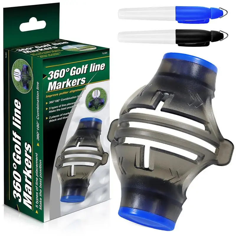 

Новый 3-линейный маркер для игры в гольф с шариковой линией, вращающийся на 360 градусов инструмент для рисования, набор ручек, шаблон, выравнивание, установка, тренажер, лайнер, шариковый маркер