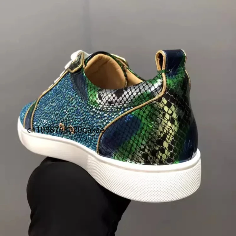 Европейские и американские мужские туфли wo низкие из воловьей кожи зеленые