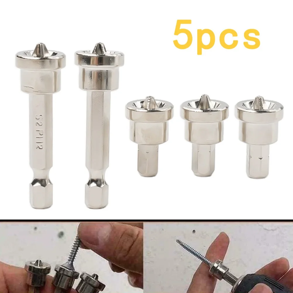 

3pcs Magnetic Positioning Screwdriver Bit Head Woodworking Screw Hex Shank Drywall Screwdriver Bit Gypsum Board Screw 25/50mm