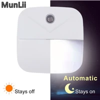 led eu plug night light wireless light control sensor dusk to dawn night lights for baby kids bedside bedroom corridor lamp
