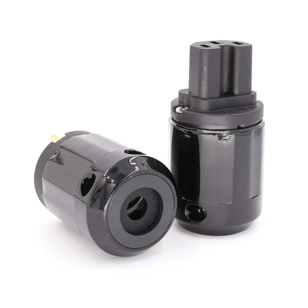 Новая латунная вилка питания P-029 США и разъем C-029 IEC (черный) 5 пар