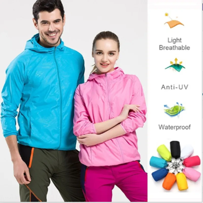 

Men Women Quick Dry Hiking Jackets 2020 New Waterproof Sun-Protective Outdoor Sports Coats Skin Male Female Windbreaker