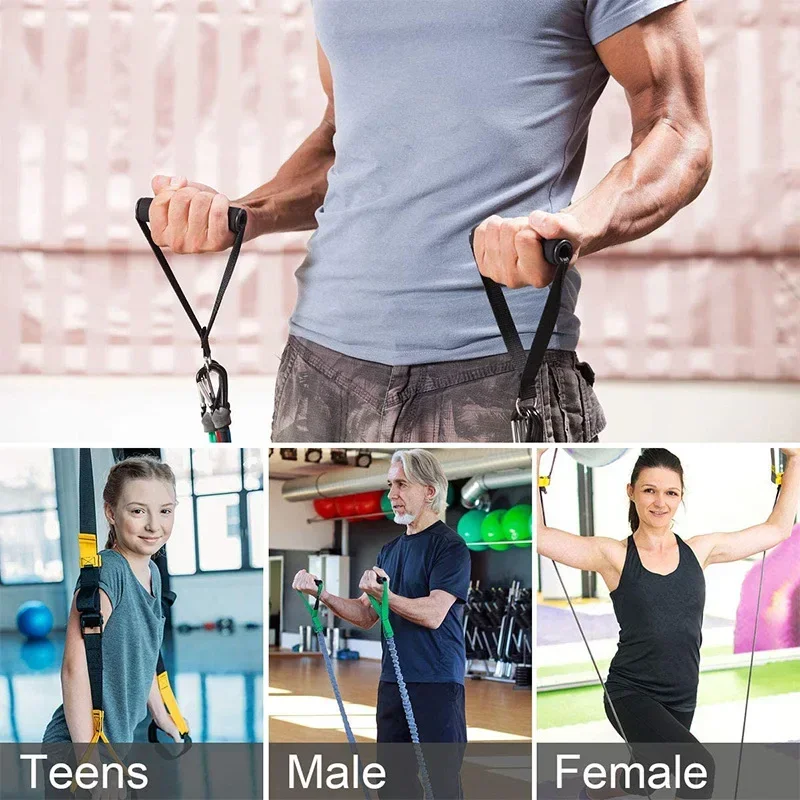 

Sport Fitness Building Training Band Equipment Elastic Strength Bands Expand Accessories Resistance Handle Crossfit Gym Body