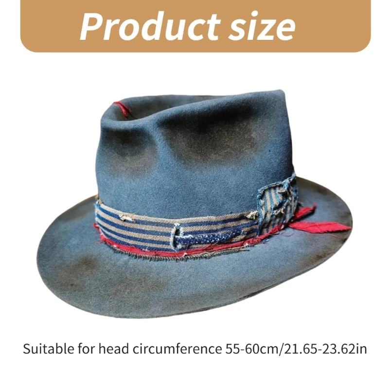 Шерстяная костюмная шляпа с плоскими полями джазовая зимняя для взрослых