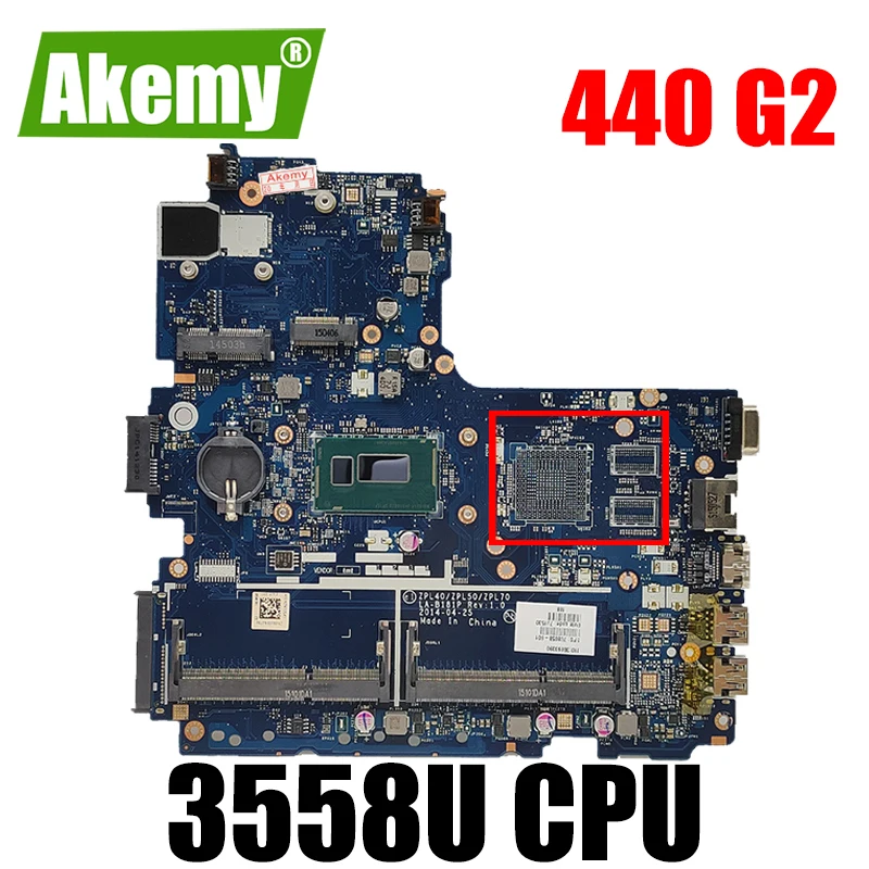 

Материнская плата для ноутбука HP 440 G2 450 G2 768150-601 768150-001 LA-B181P с процессором SR1E8 3558U MB 100% протестирована Быстрая доставка