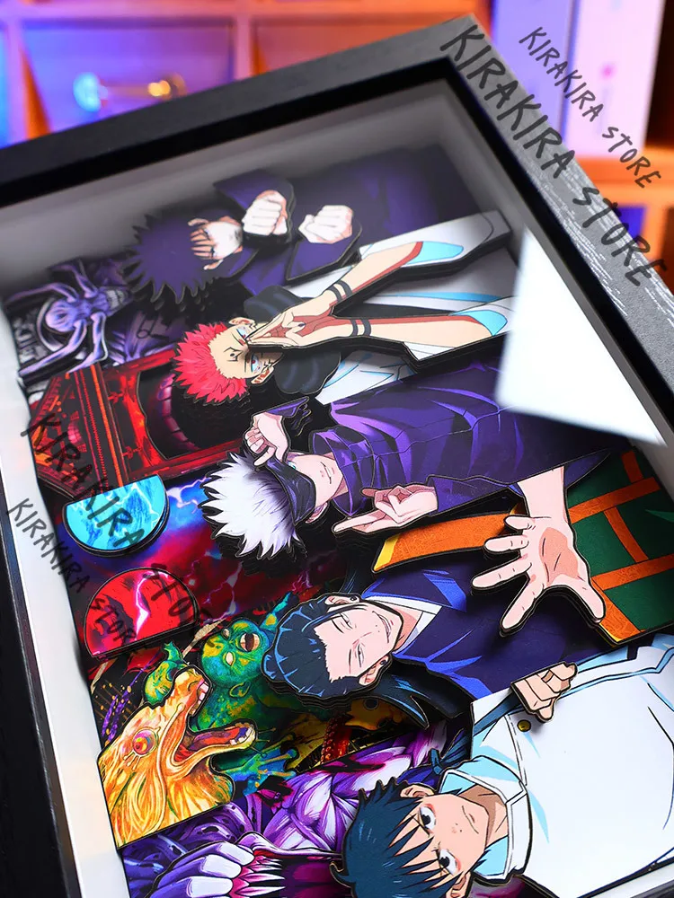 Jujutsu Kaisen Satoru Gojo Itadori Yuji 3D Стереограф Декор Косплей Талисман Аниме Ручная Роспись