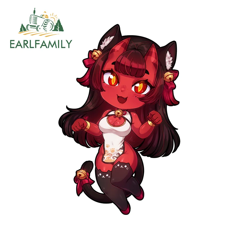 

EARLFAMILY 13 см x 5,8 см Chibi Meru сидящее искусственное аниме Счастливое выражение переводная картинка оригинальный автофургон гонки пользовательский Декор