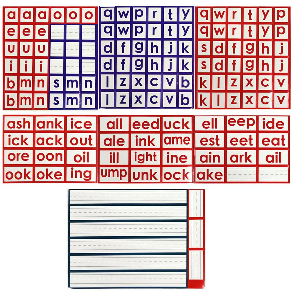 

English Learning Card Center Pocket Chart Classroom Wording for Kid's Educational Toys Teaching Aids