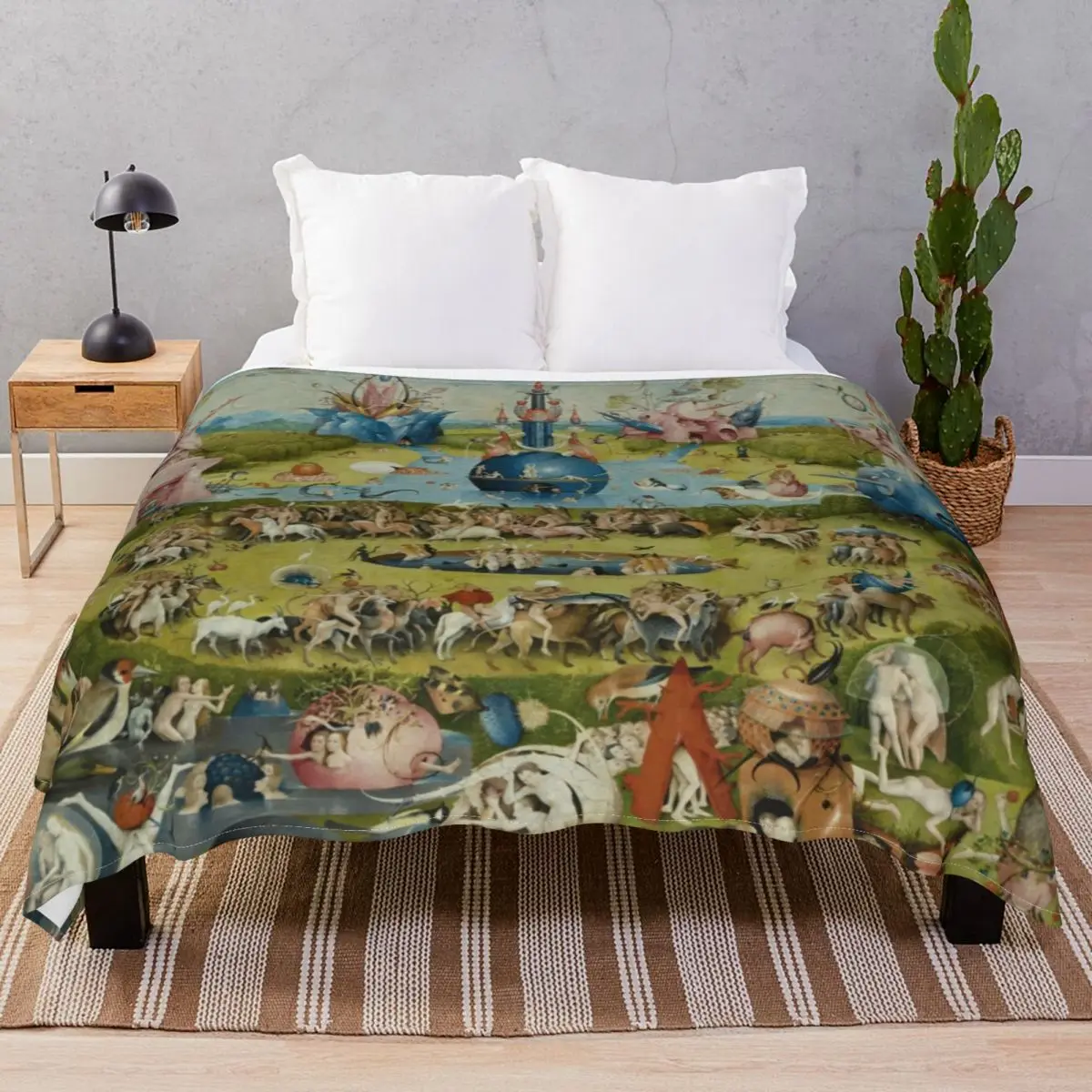 The Garden Of Earthly Delights Blankets Flannel Plush Print Ultra-Soft Unisex Throw Blanket for Bedding Sofa Travel Cinema