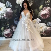 anna tank v neck appliques wedding dresses trumpet sleeveless lacing up court train vestidos de novia brautmode customised