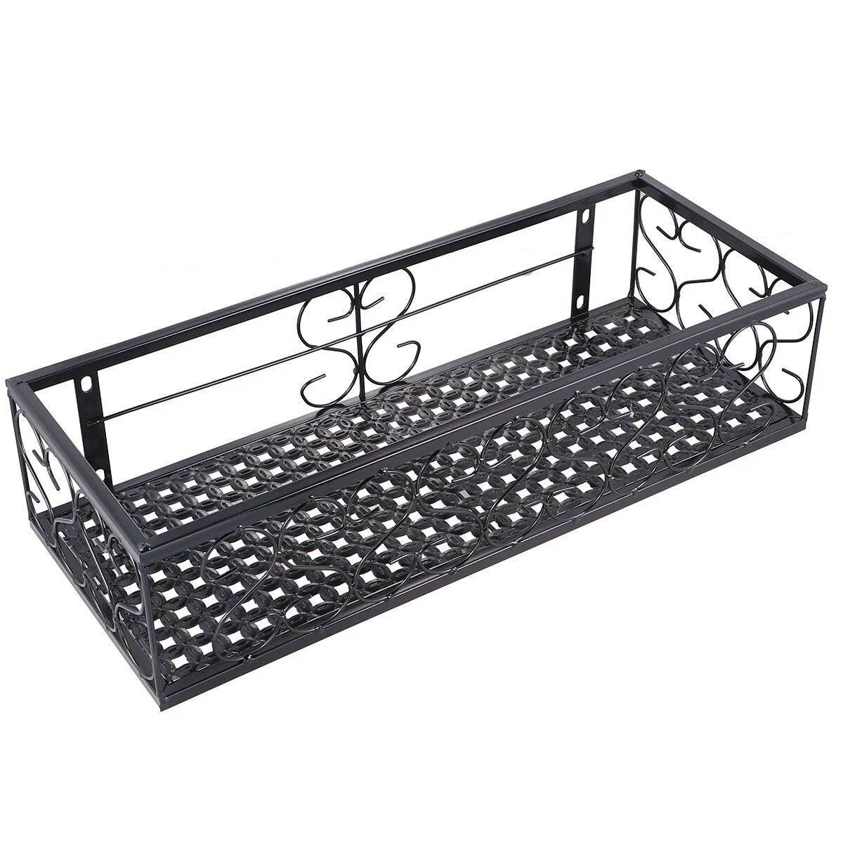 

Balcony Flower Pot Stand Rack Metal Stand Patio Railing Shelf Pots Holder Windows Decorative Hanging for Outdoor Garden