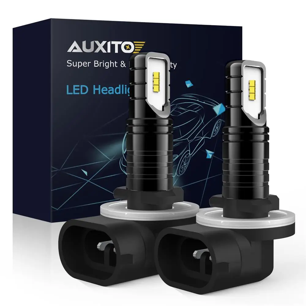 AUXITO 2 шт. H27W/2 H27 LED 881 Светодиодные лампы H27W LED Canbus 6000K Белые автомобильные противотуманные фары Дневные ходовые огни Авто фары 12 В