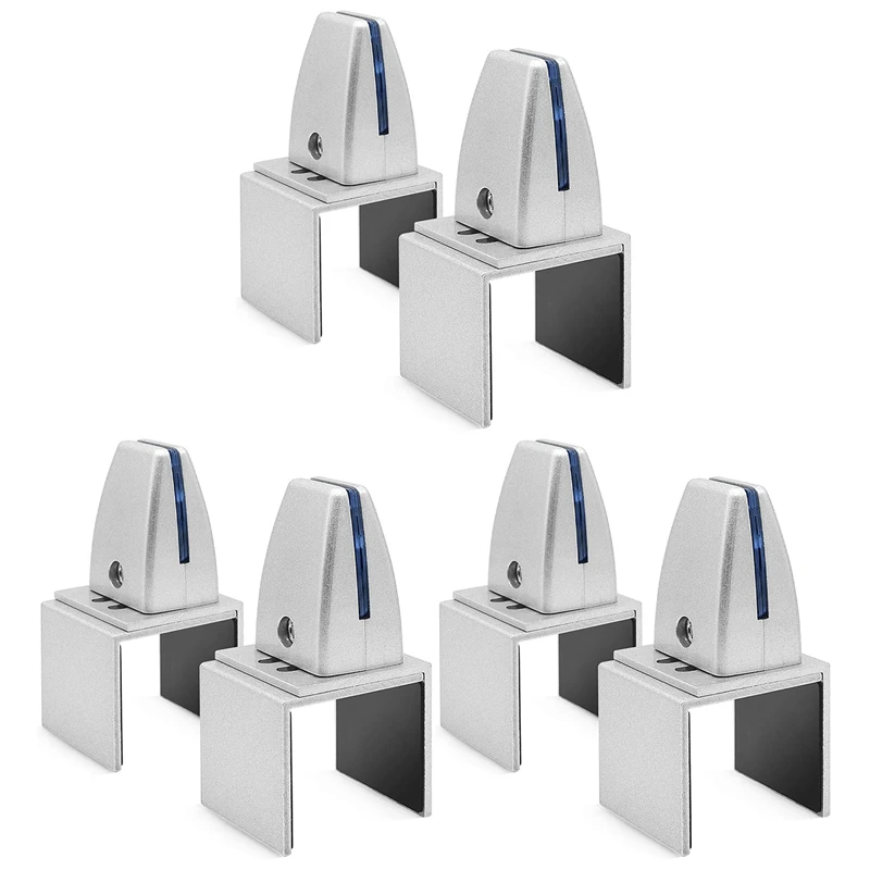 

6 Pack Silver Sneeze Guard Clamp Support Office Desk Partition Holder Adjustable Table Securing Screen Clip