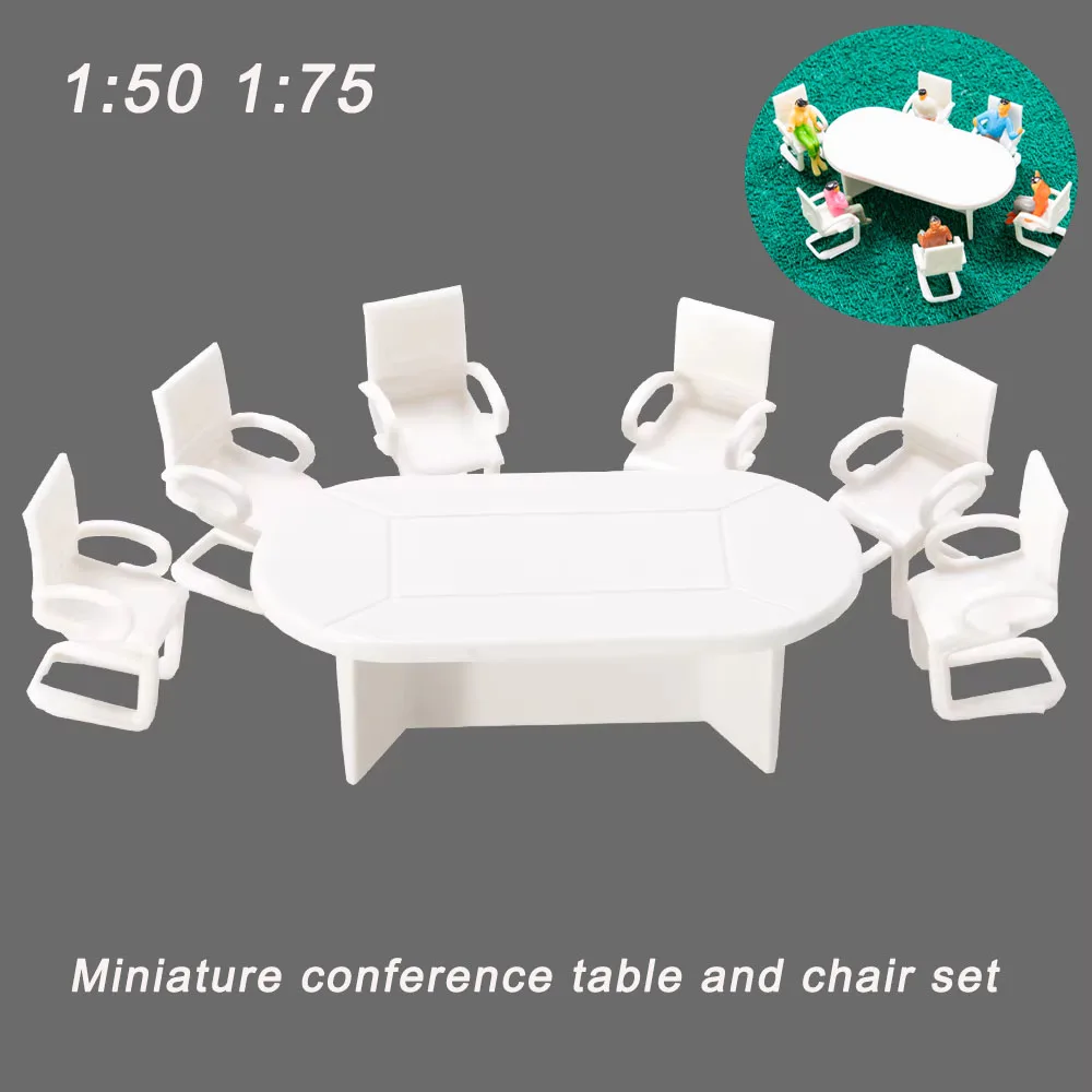 Масштаб 1:50 1:75 миниатюрный стол и стулья модель ABS игрушки изготовление моделей