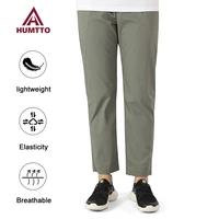 humtto breathable hiking pants for men 2022 sport outdoor trekking camping trousers male summer elastic cotton casual pants mens