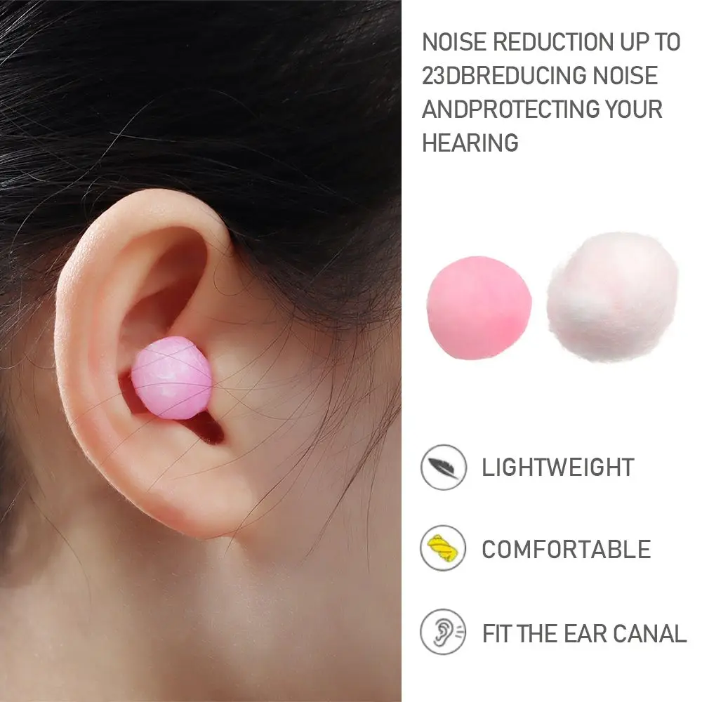 

Gift Soundproof Hearing Protection Soft Wax Cotton Earplugs Sleeping Snoring Noise Reduction Swimming Ear Plugs