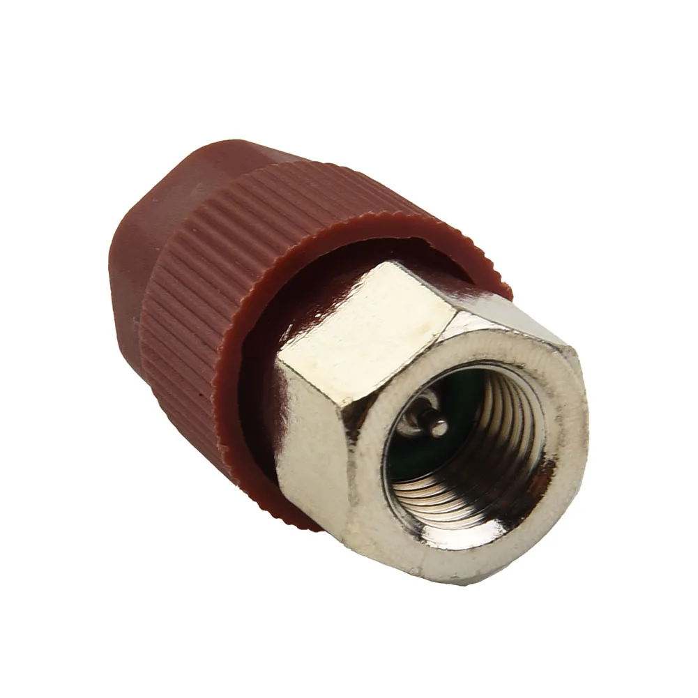 

1 Set A/C Charging Port Adapter 1/4 SAE Quick Coupler Quick Disconnect R12 To R134A Retrofit Valve Air Condition