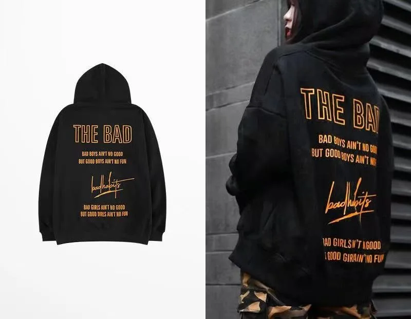 

Оригинальный японский ретро плюшевый пуловер на осень и зиму свитер с капюшоном Молодежный Повседневный универсальный топ мужской парный ...