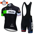 Трикотажный комплект для велоспорта 2022STRAVA, мужские профессиональные велосипедные нагрудники, шорты, дышащая быстросохнущая велосипедная одежда, одежда для велоспорта