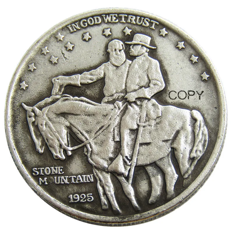 

USA 1925 Stone Mountain Half Dollar Copy Coins Silver Plated