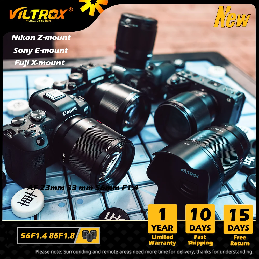 Купи VILTROX F1.4 Sony Fujifilm Nikon Lens F1.8 Fujifilm Fuji X Mount Sony E Nikon Z mount Lens Auto Focus Full frame Camera Lenses за 16,740 рублей в магазине AliExpress