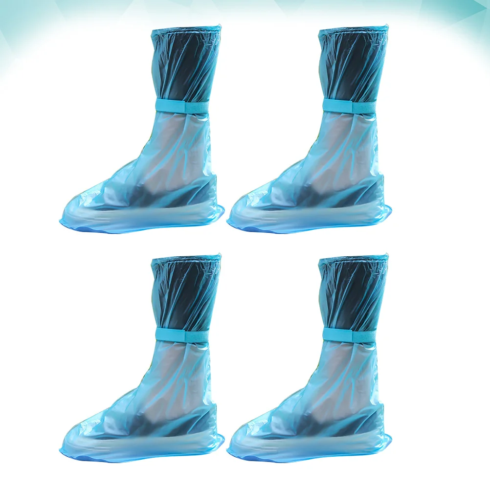 2 Pairs Shoe Covers Travel Plastic Shoe Covers Shoe Protection Overshoe Disposable Shoe Booties Disposable Footwear Women's