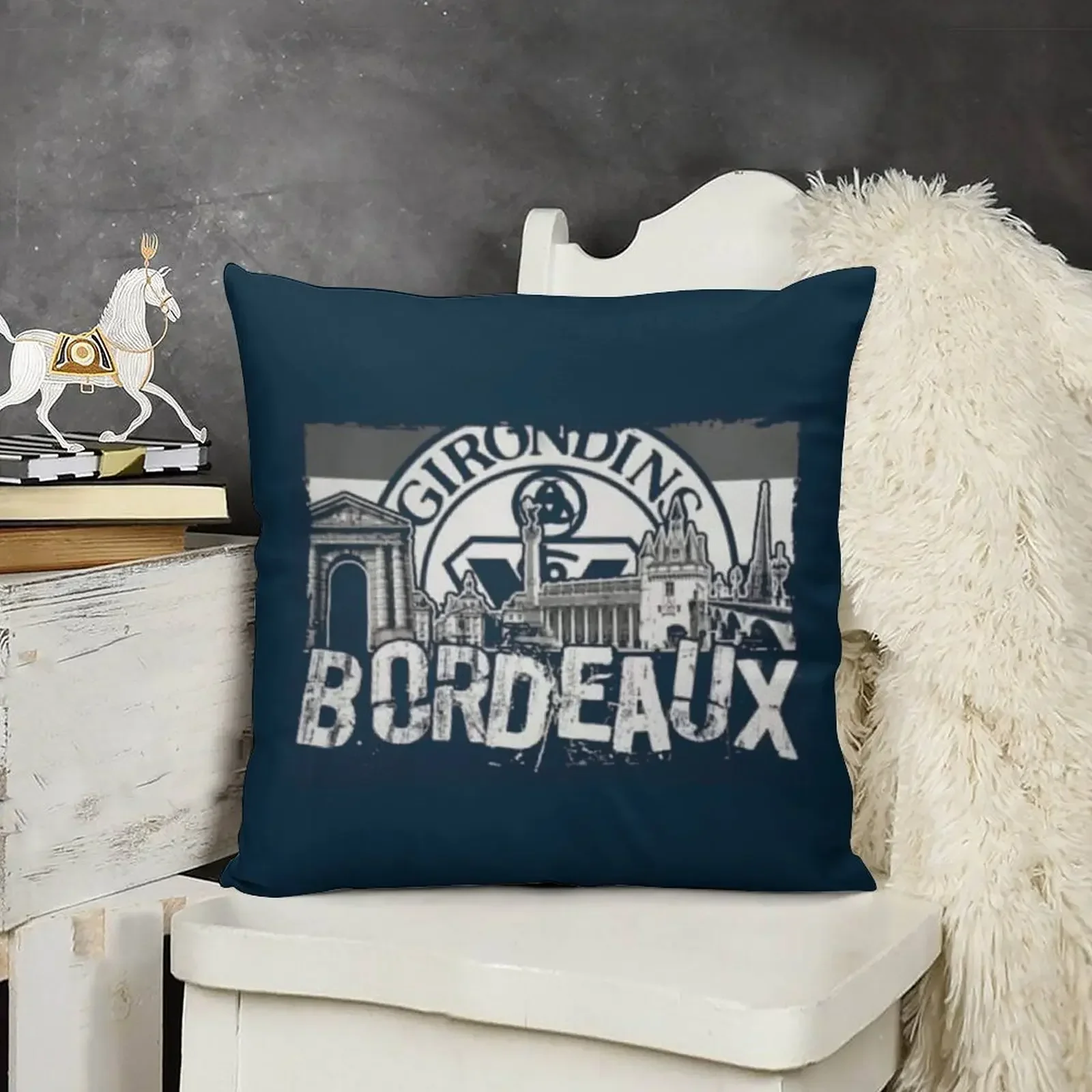 Burdeos Girondins (Fanáticos de Burdeos) Camiseta esencial Throw Pillow Вышитые чехлы для подушек Подушка