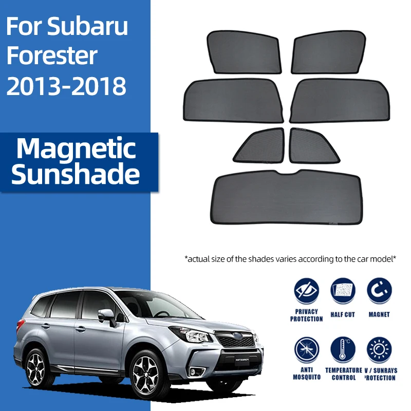 Magnetic Car Sunshade Front Windshield Rear Side Window Sun Shades Shield For Subaru Outback BS BR Forester SH SJ SK 2008-2022