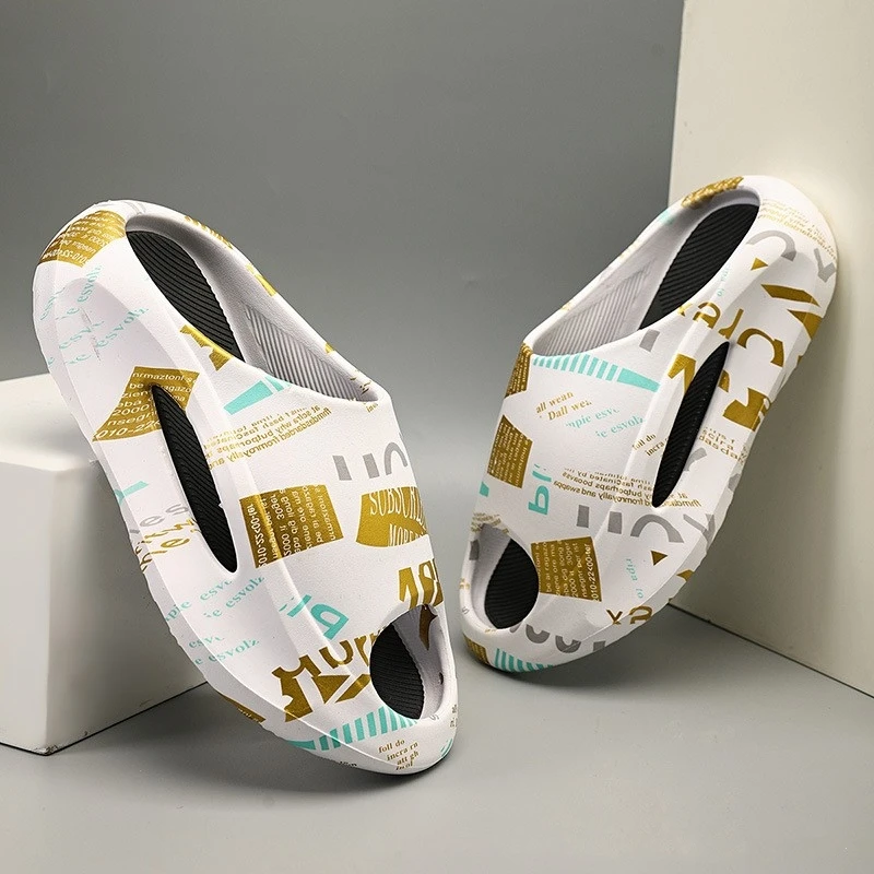 Мужские Нескользящие пляжные сандалии мягкие босоножки из ЭВА на толстой