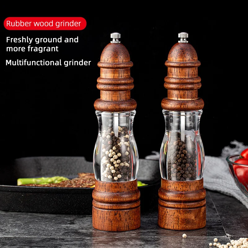 

Ready-to-grind pepper grinder manual crushed sea salt pepper grinder solid wood lighthouse pepper mill G051