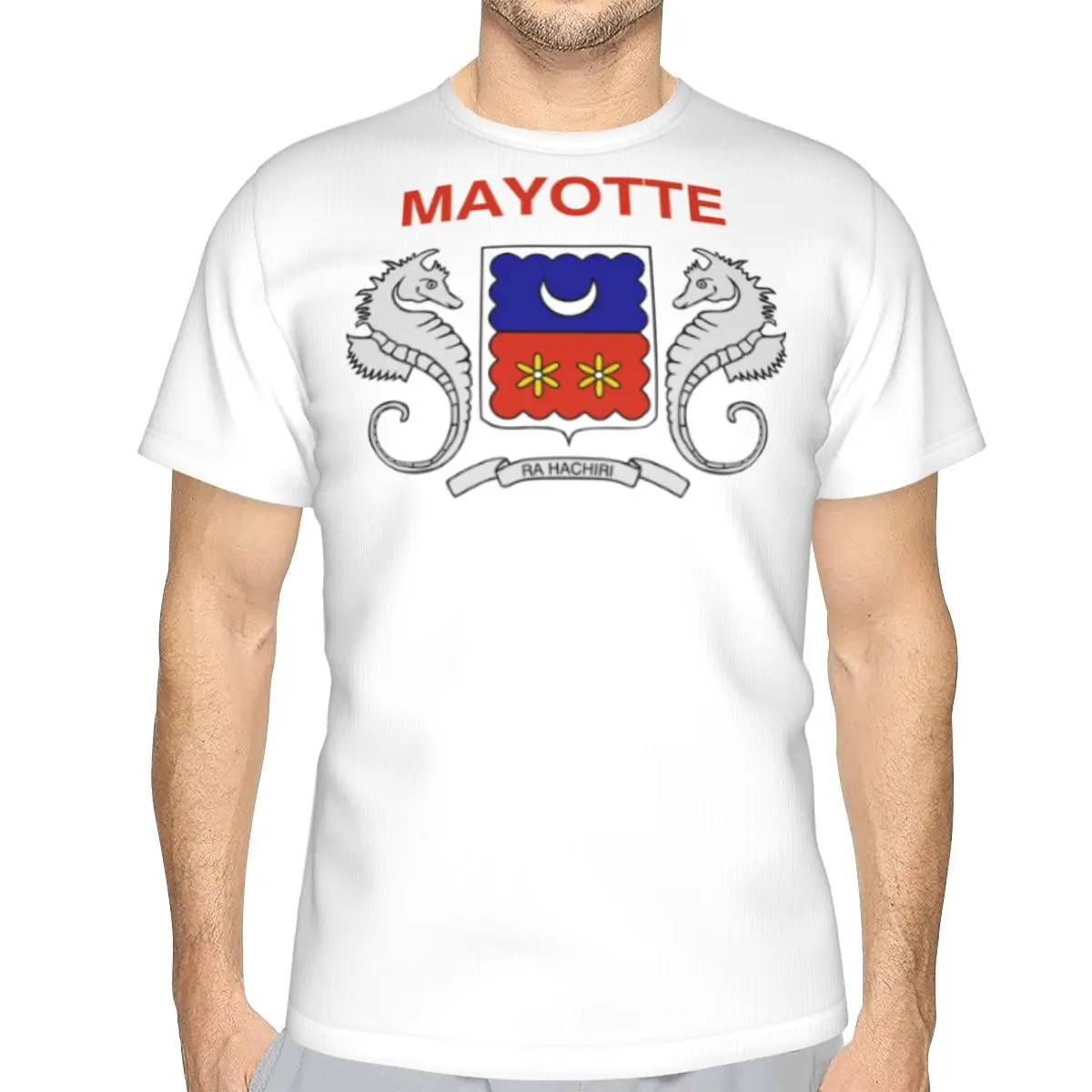 

Flag Of Mayotte (local) T-shirt Unique Men's T Shirt Print Flags of the regions of France Humor Tees Tops European Size