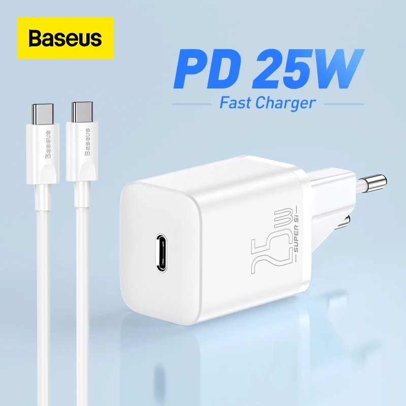 

Baseus USB C Charger 25W Support Type C PD Fast Charging Portable Phone Charger For Samsung S20 S21 Ultra Xiaomi 10 Pro Tablet