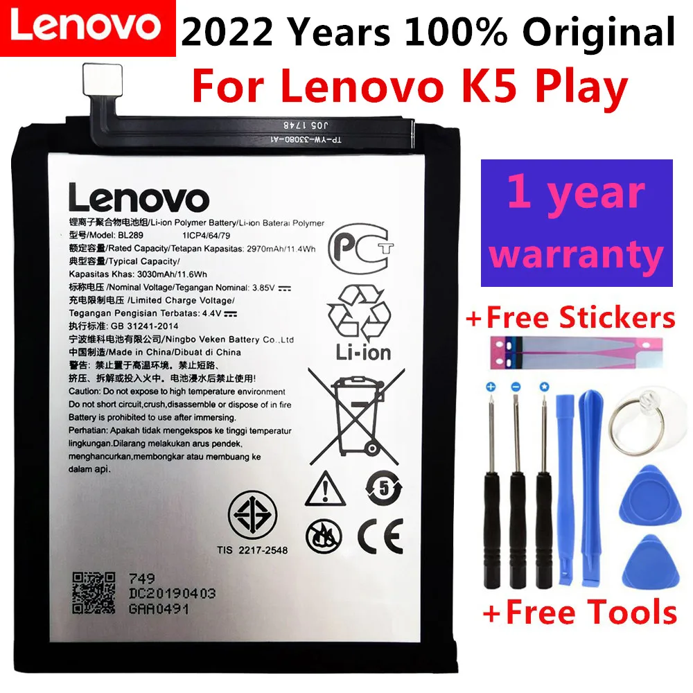 

100% оригинальный новый для Lenovo K5 Play BL289 3030 мАч аккумулятор высокого качества мобильный телефон сменные батареи батарея