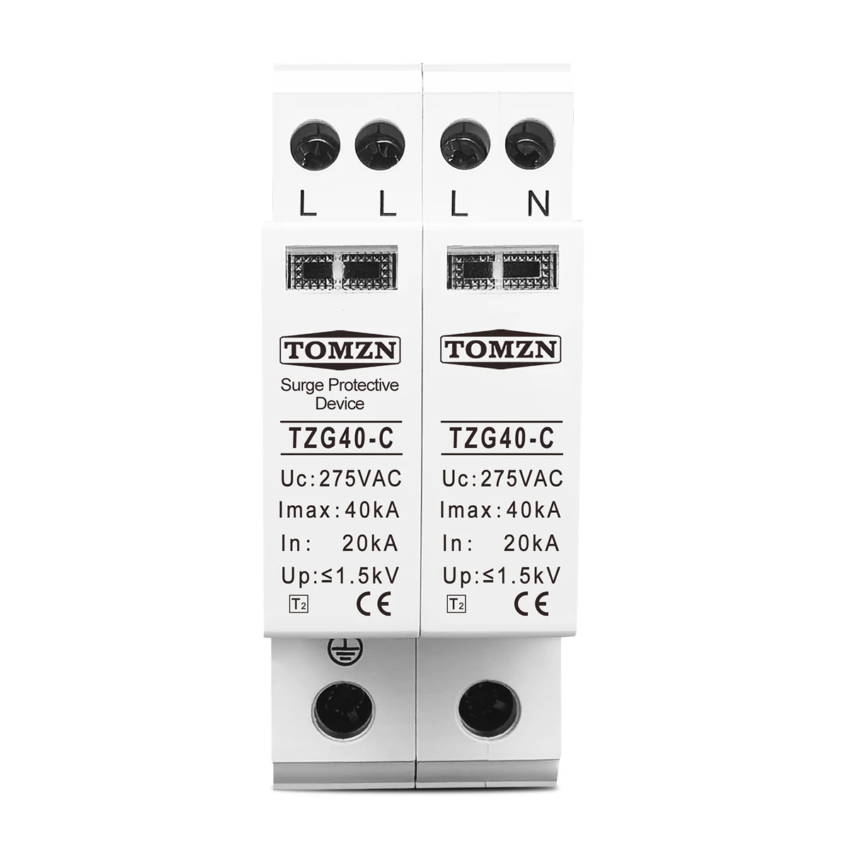 AC SPD TOMZN 4P 3P + N 36 мм 20KA ~ 40KA 275V дом Защита от перенапряжения защитное Низковольтное