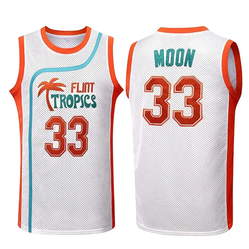 

Coffee Black Jersey 7 Flint Tropics Basketball Jersey 33 Jackie Moon Jersey Sports Shirt Mens Movie Clothes S-XXXL
