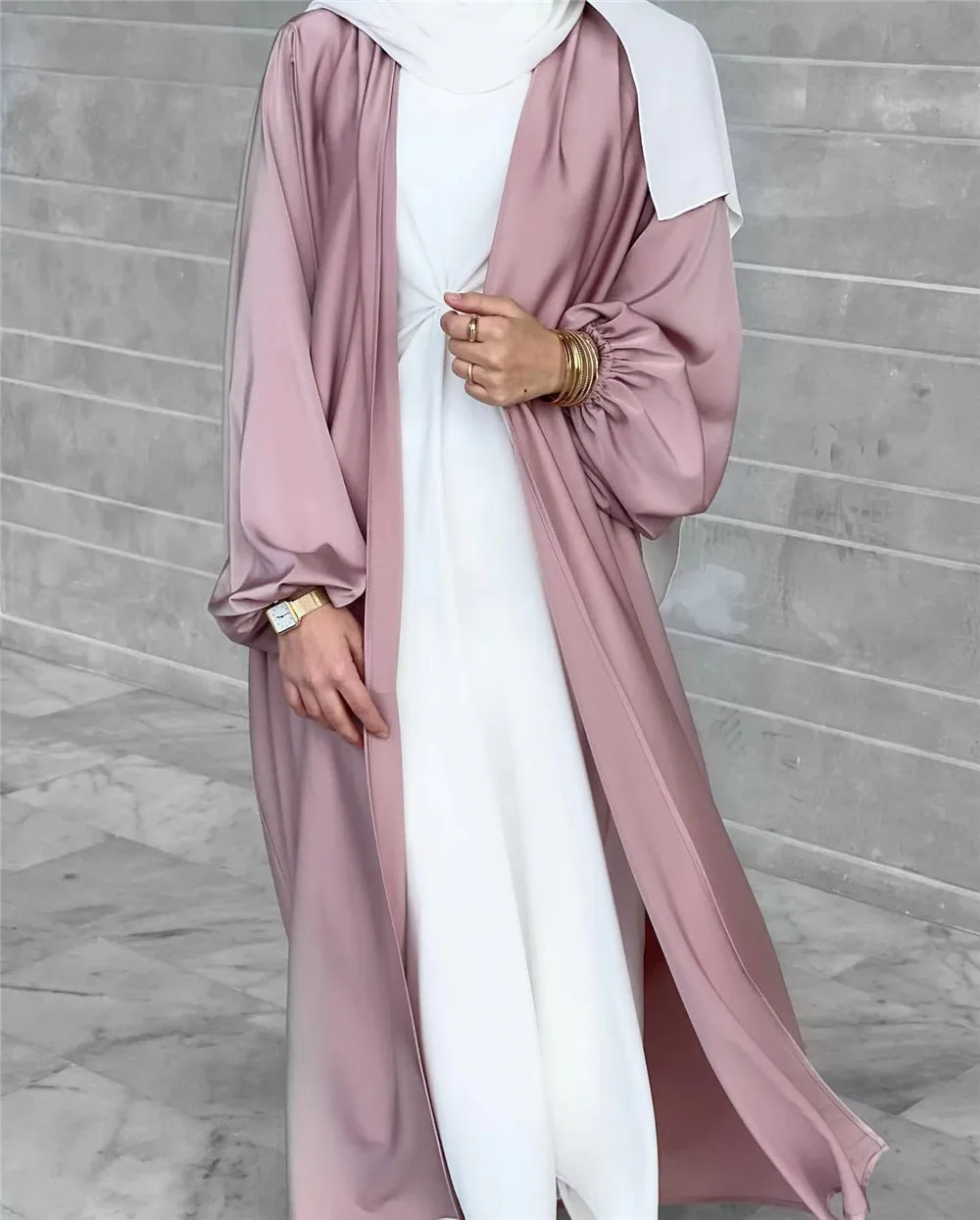 Ramadan cloth Open Abaya For Women Arabic Long Dress 2022 Fashion Muslim Eid Prayer Islamic Elegant
