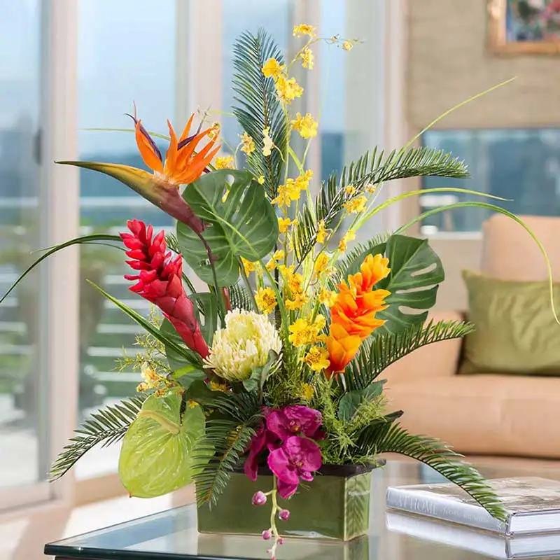 Тропические Пальмовые Листья летние искусственные растения монстеры листья для