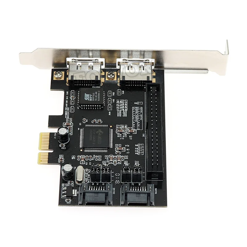 

Плата расширения PCI-E к 2 ESATA + SATA + IDE, карта адаптера JMB363, чип, диск, массив, карта