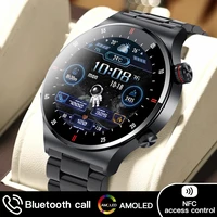 2022 new ecg smart watch custom dial answer call sport fitness tracker nfc access control men waterproof smartwatch for huawei