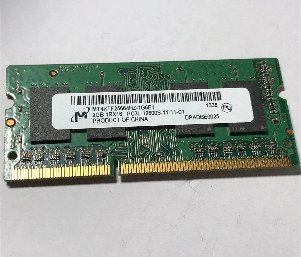 

RAM CRUCIAL 2G 2GB 1RX16 PC3L-12800S MT4KTF25664HZ-1G6E1 Notebook Memory
