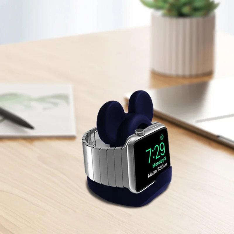 Desk Holder Bracket For Apple Watch Series 8 7 6 SE 5 4 Silicone Charger Stand For iWatch 45mm 44mm 42mm 41 40mm 38 Accessories